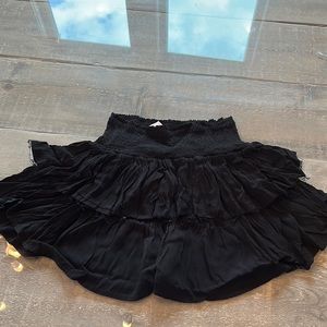 Pookie and Sebastian black ruffle mini skirt